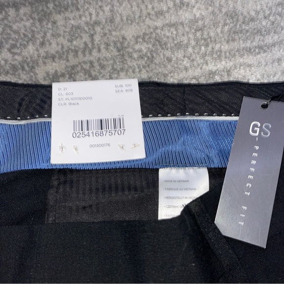 GS Perfect Fit Mens BNWT Big & Tall Black Dress Pants $78 Traditional Fit 54x32 - Picture 2 of 3